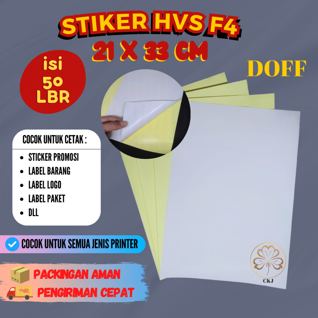 

STIKER HVS F4 / KERTAS STICKER F4