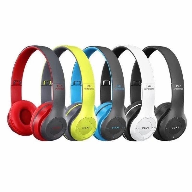 HEADPHONE BLUETOOTH P47 WIRELESS HEADPHONE BASS