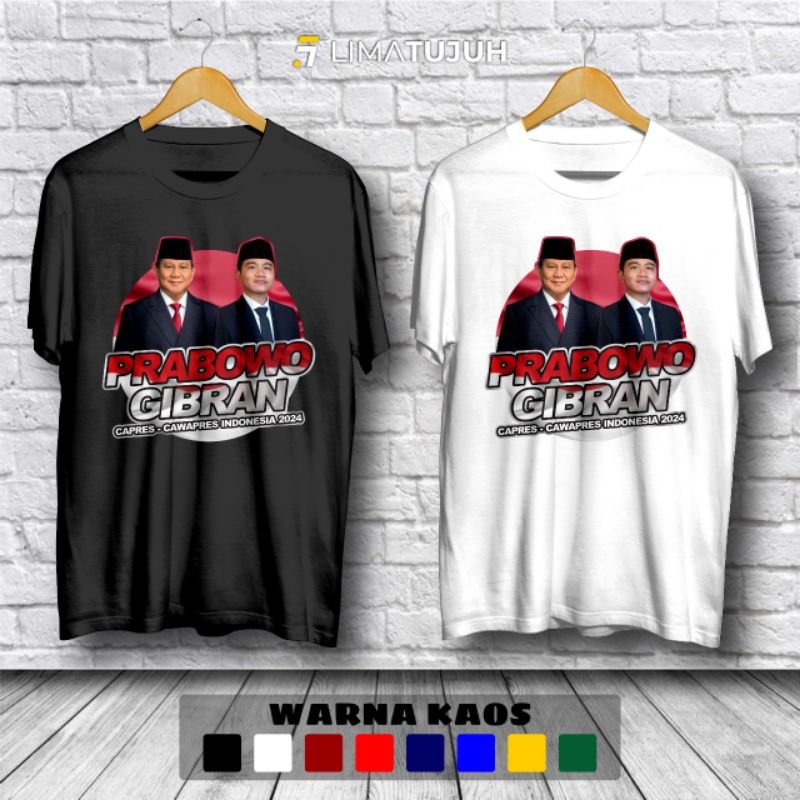 Kaos Baju Prabowo Gibran Kaos Prabowo Presiden 2024 Kaos Prabowo Subianto