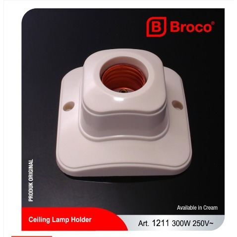 Fitting BROCO / Fitting Persegi BROCO / Rumah Lampu BROCO / Fitting Persegi Plafon New BROCO - 1211