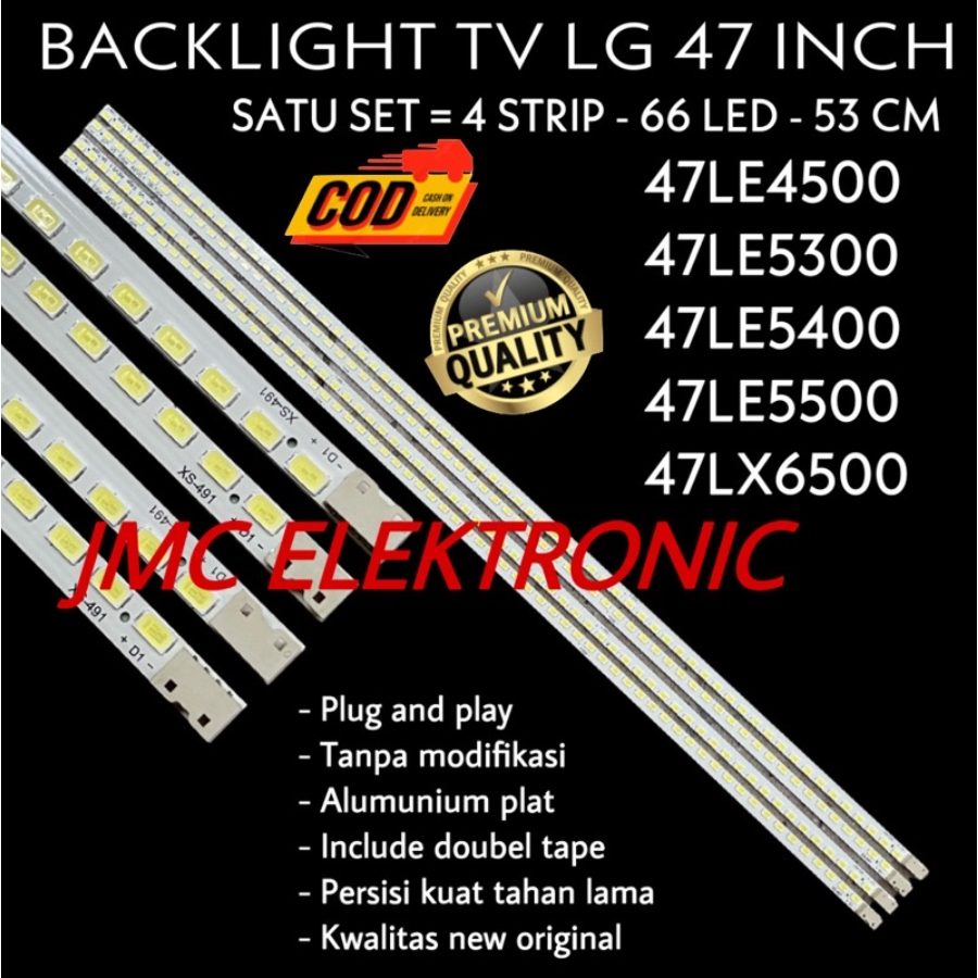BACKLIGHT TV LED LG 47INCH 47LE5300 47LX6500 47LE4500 47LE5500 47LE5400 LAMPU TV LED LG 47 INCH