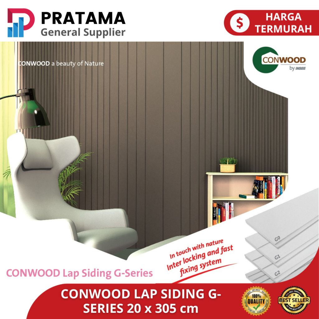 CONWOOD LAP SIDING G-SERIES 8" Conwood Wall/dinding (200 x 3050 x 11 mm) | surabaya