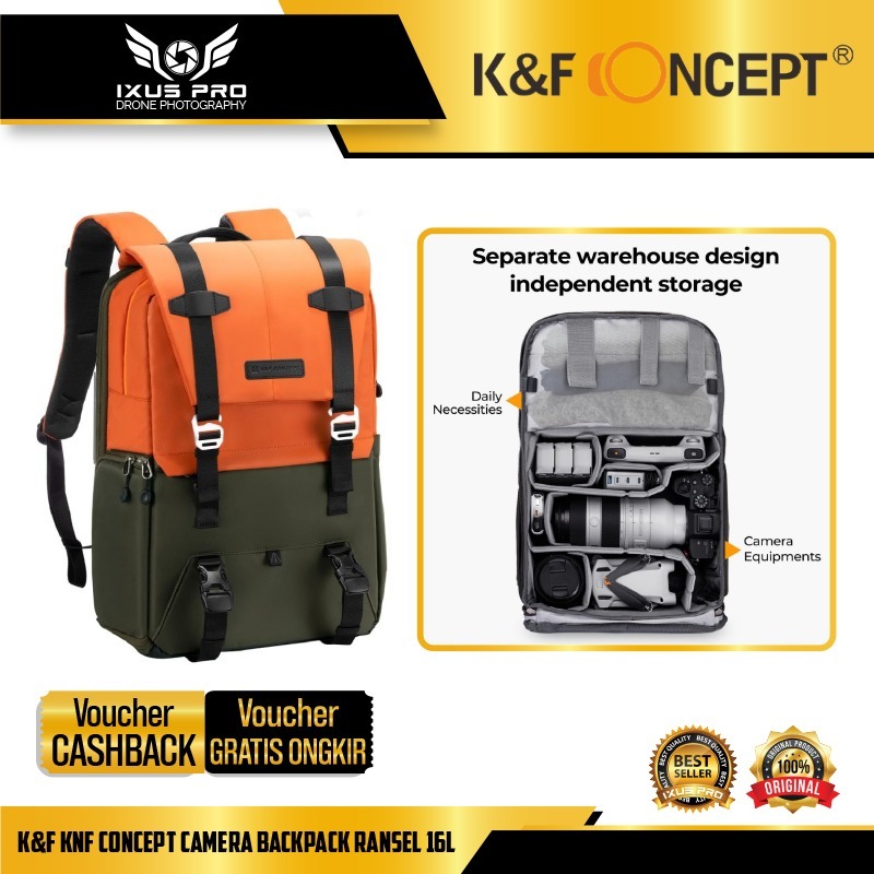 K&F KNF Concept Camera Backpack Ransel 16L