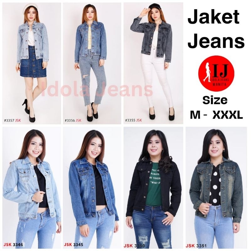 Jaket Wanita Cewek Jeans Denim Lengan Panjang JSK Jeans