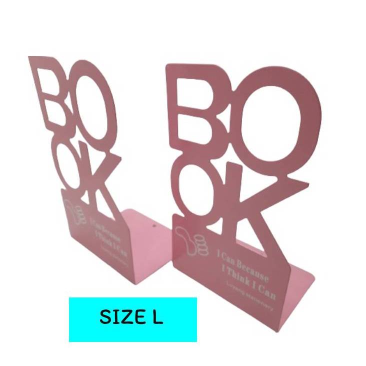 Pembatas buku besi | Bookend Holder Buku (BOOK)