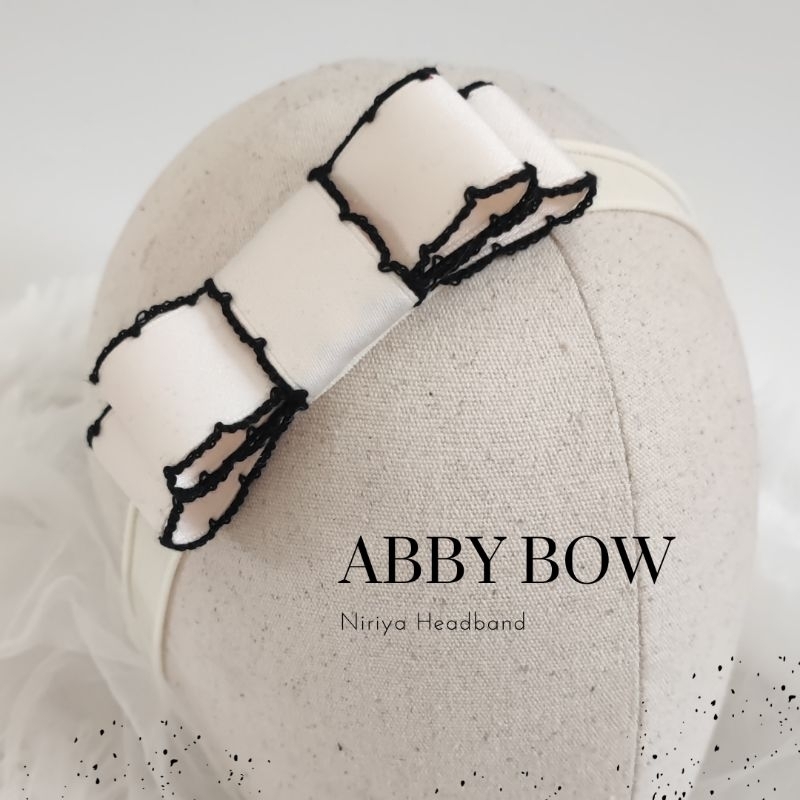 Abby coco Chanel Bow Pita Korea Headband Nylon Baby | Bandana Bando Jepit Bayi Newborn Anak Dewasa K