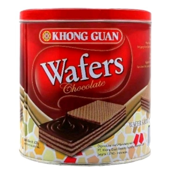 

Khong guan wafer chocolate 600gr WAFER COKLAT 600GR - WAFERS KHONG GUAN Kaleng