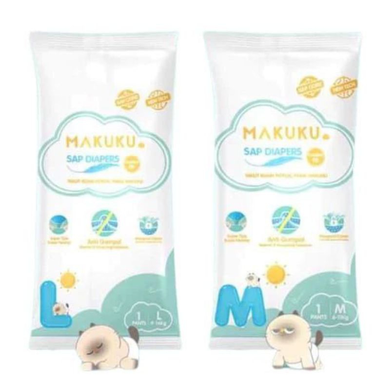 MAKUKU diapers comfort fit renceng M L