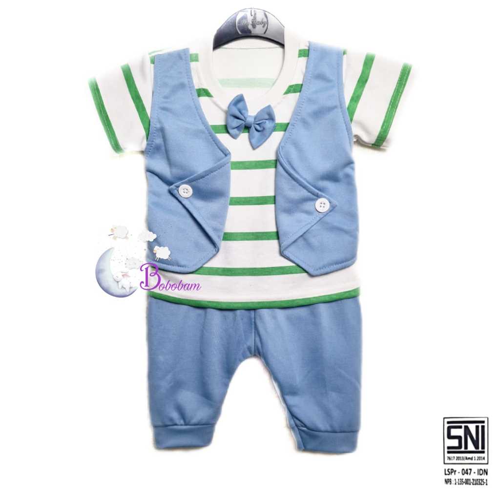 BOBOBAM BAJU BAYI LAKI LAKI SETELAN ANAK COWO LUCU STELAN COWOK 6 12 BULAN KEREN TRENDY KEKINIAN ROMPI STRIP