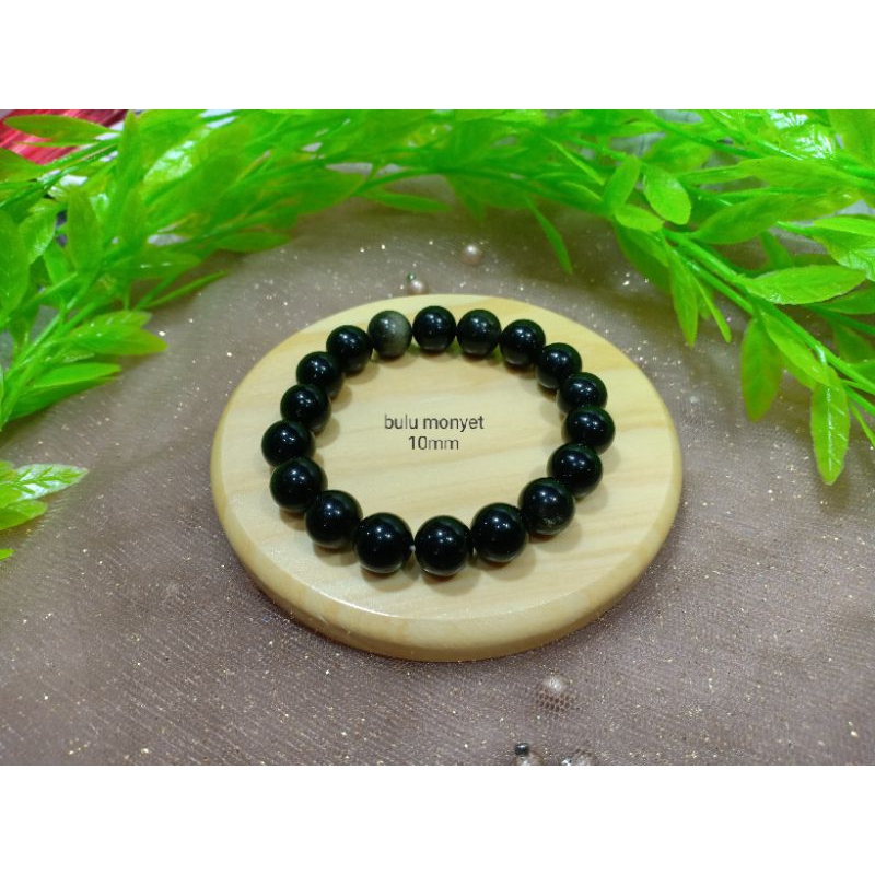 gelang batu alam bulu monyet