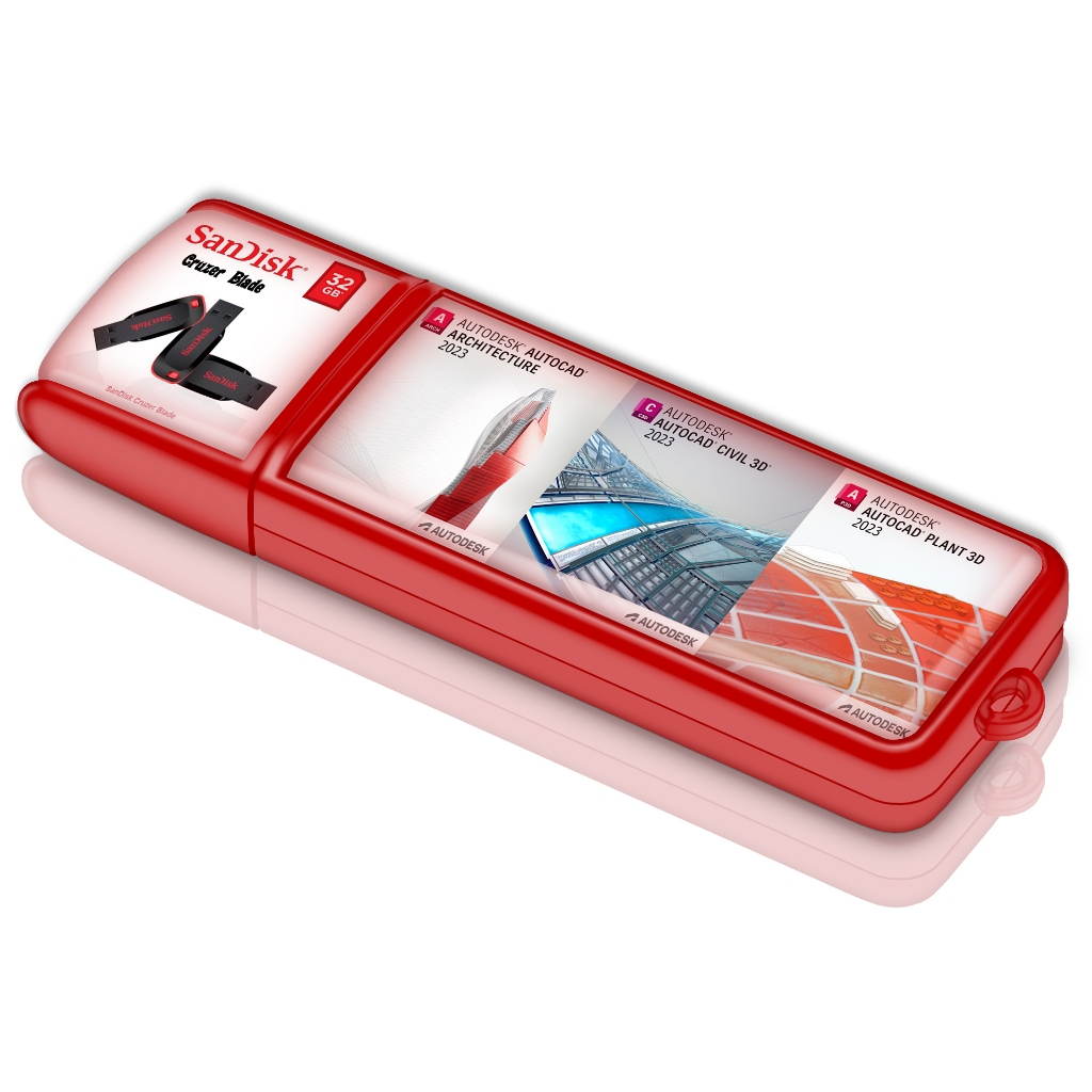 Flashdisk 32GB Video Tutorial Mastering AutoCAD Architecture, Civil 3D, Plant 3D Series