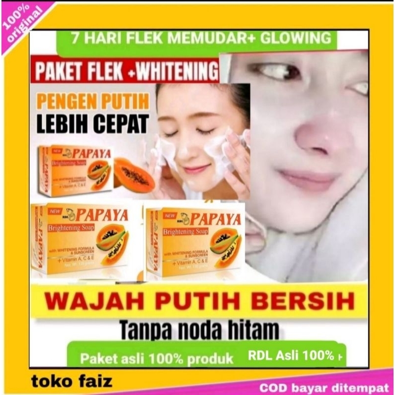 SABUN PEPAYA RDL 135GR 100% ORIGINAL ASLI [BPOM] Sabun Pepaya Asli Ori