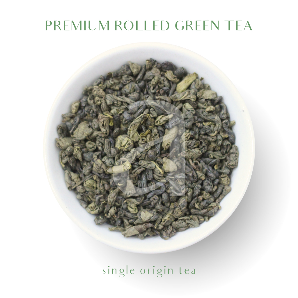 

Premium Rolled Green Tea / Teh Hijau Gulung Grade A / Teh Hijau Organik / Loose Leaf Tea