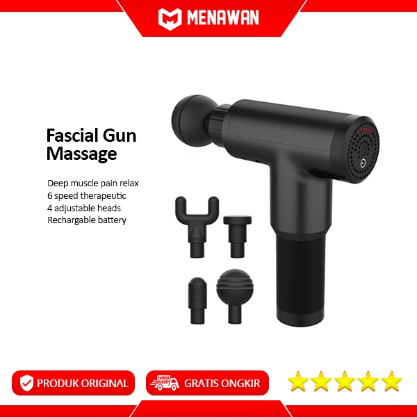 Fascia Gun Massage Deep Muscle Alat Pijat Elektrik Pistol Pijat Getar Original