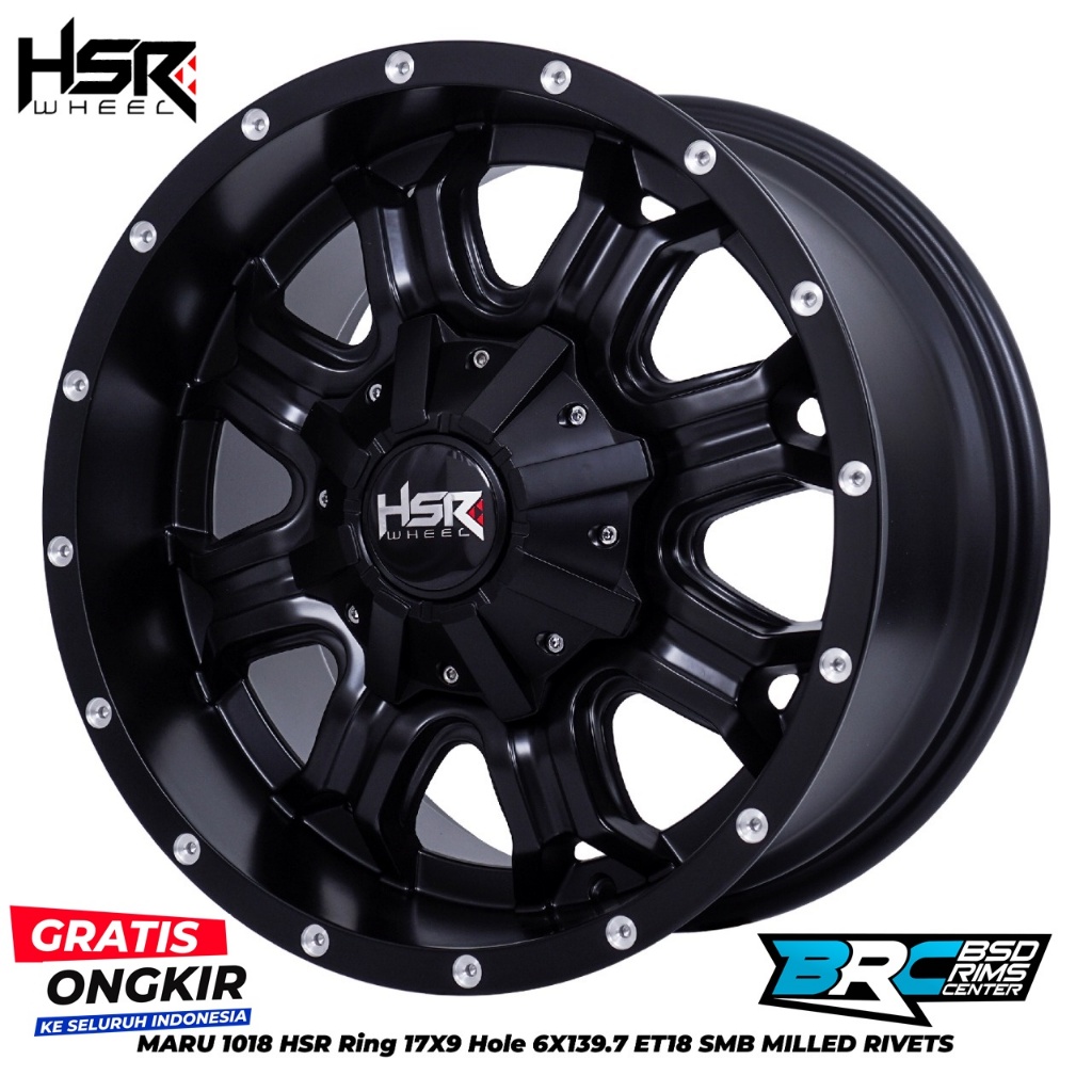 VELG MOBIL PAZERO FORTUNER HUMMER EVEREST TRITON MARU 1018 HSR R17X9 H6X139,7 ET18 SMB