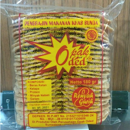

TERMURAH Opak Ketan Oded Makanan Khas Sunda Renyah Gurih 180 Gram