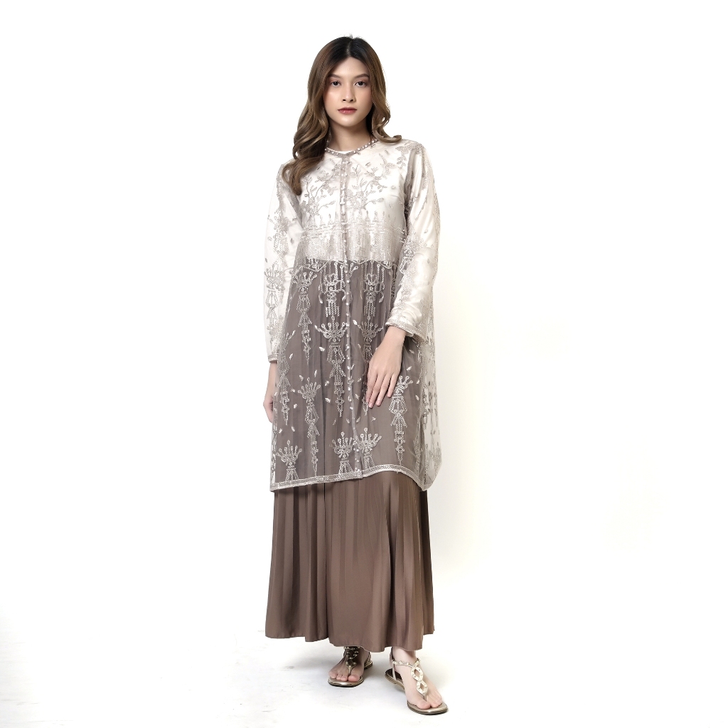 DISKON CLEO OUTER KARDIGAN TULLE BROKAT SAPTO / CARDIGAN BRUKAT FULL PAYET / BAJU LUARAN UNTUK