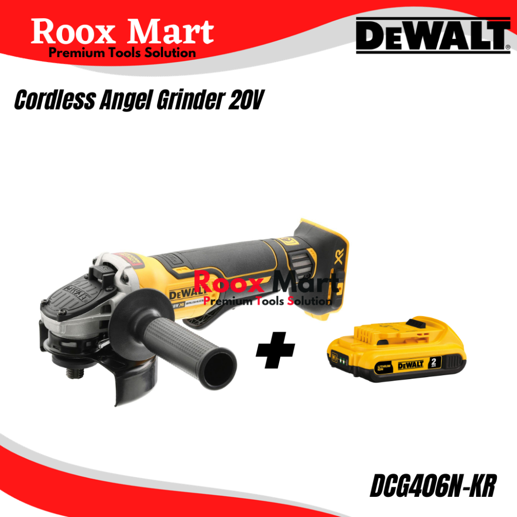 Cordless Brushless Angel Grinder Mesin Gerinda Baterai DeWALT DCG406N