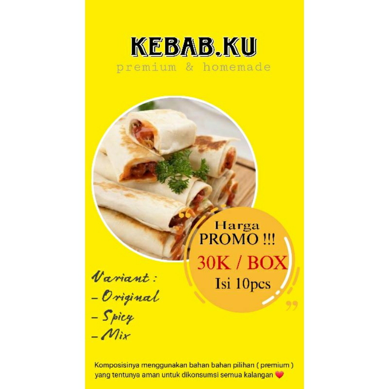 

HARGA PROMO !!! KEBAB PREMIUM ISI 10PCS