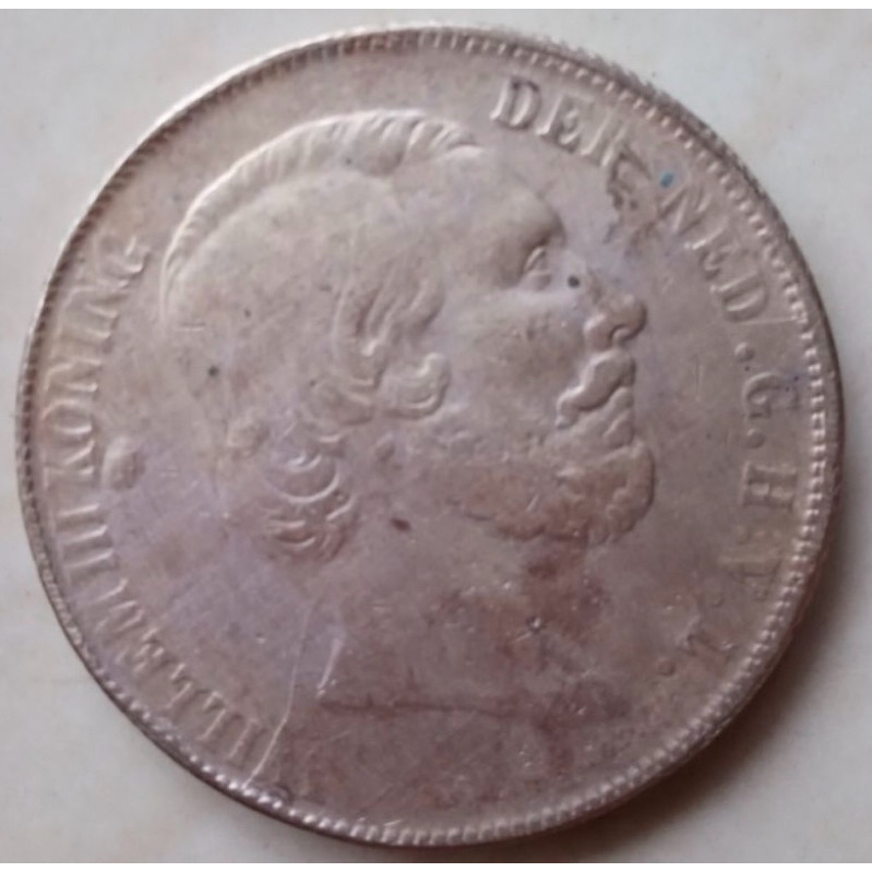 Koin Kuno 2 1/2 Gulden Willem III Tahun 1870