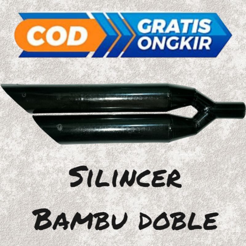 KNALPOT BAMBU DOBLE SILINCER BOBBER MOTOR CUSTOM