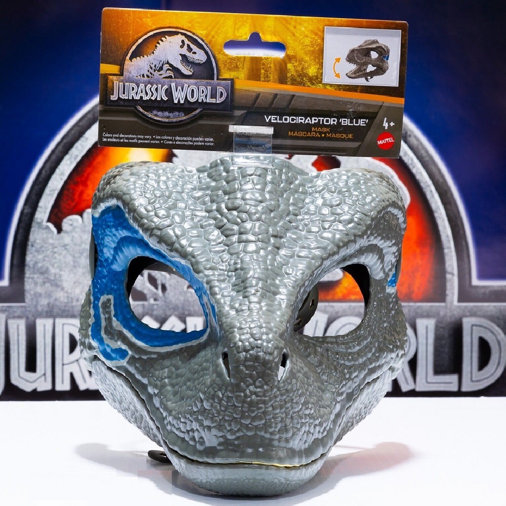JURASSIC WORLD 2023 Dino Trackers Velociraptor Blue Dinosaur Mask
