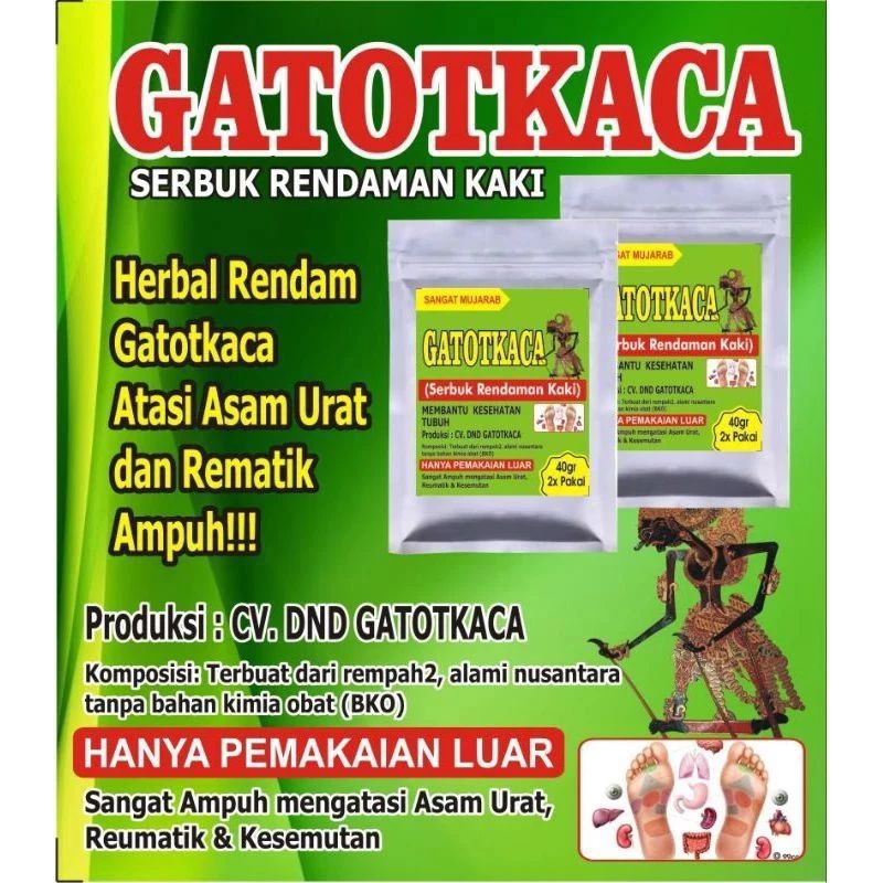 

SERBUK RENDAMAN KAKI BURENGATOTKACA ATASI ASAM URAT TERUJI KLINIS