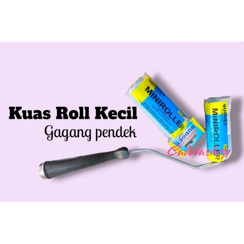 kuas roll kecil gagang pendek 110mm