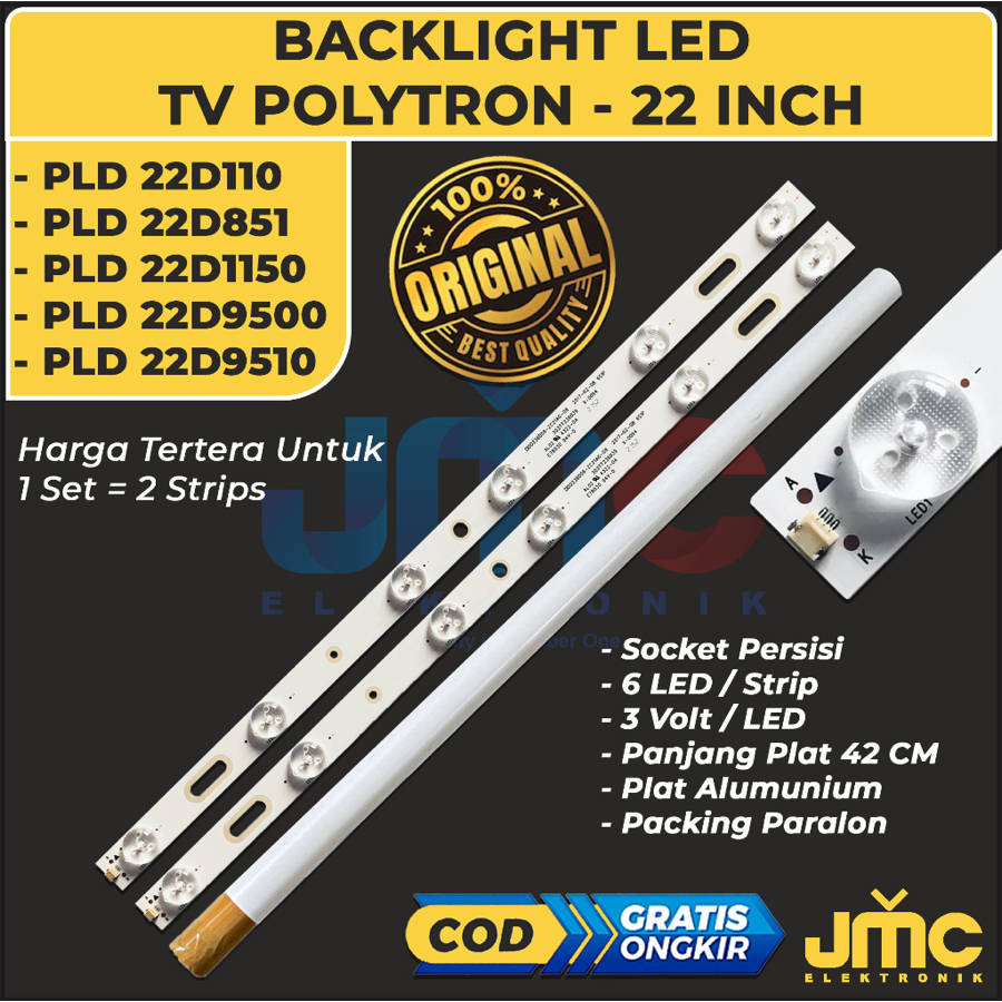 BACKLIGHT TV LED POLYTRON 22 INCH 22D851 22D110 22D9500 22D1150 22D9501 PLD22D851 PLD22D110 PLD22D95