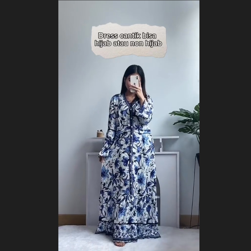 Long Dress Maxi Korea Isaura Baju Kondangan Gaun Pesta Terusan Panjang Gamis Muslim Wanita Modern Ka