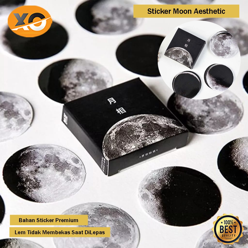 

Sticker Aesthetic Jurnal Motif Bulan Stiker Moon Diary Catatan Dekorasi Buku Perpack