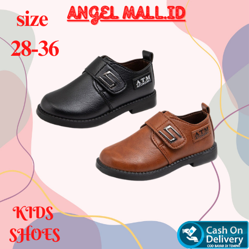 [Angelmall.ID] Sepatu formal anak laki-laki sepatu kulit pantofel import premium