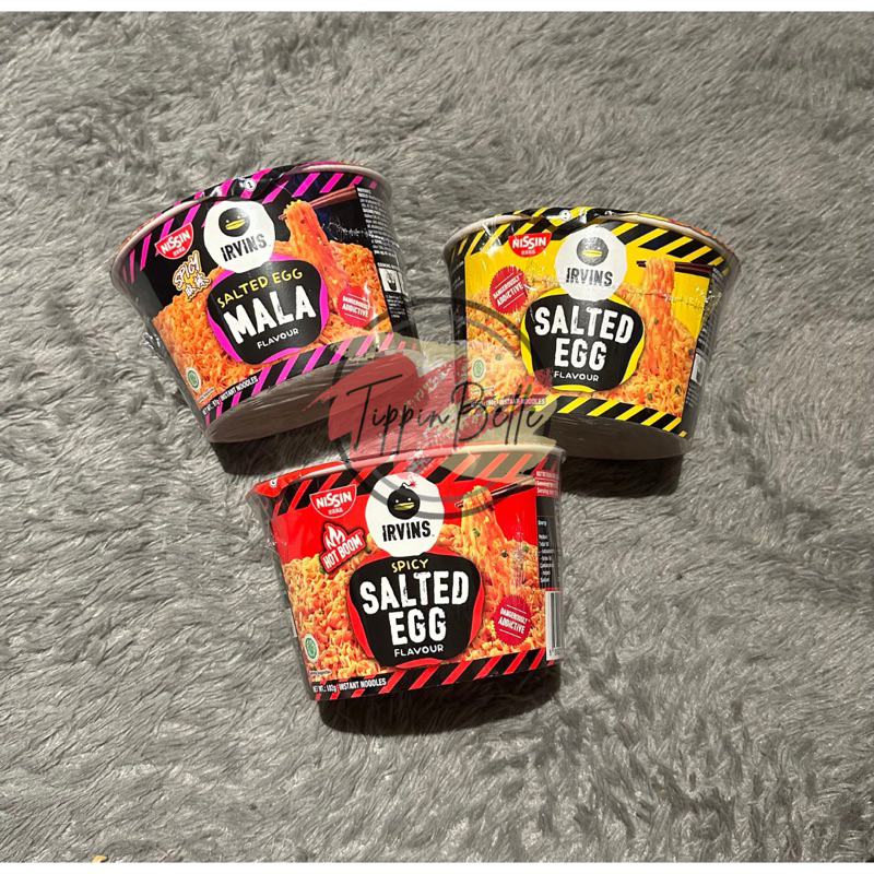 

Irvins x Nissin Salted Egg Instant Cup Noodle Mie Instan Gelas ori Singapore