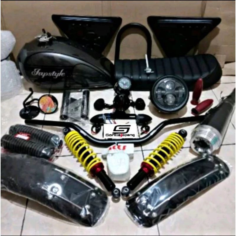 Paket bodi bodyset custom japstyle set tangki jok lampu knalpot for GLPRO TIGER VIXION CB MEGAPRO SC