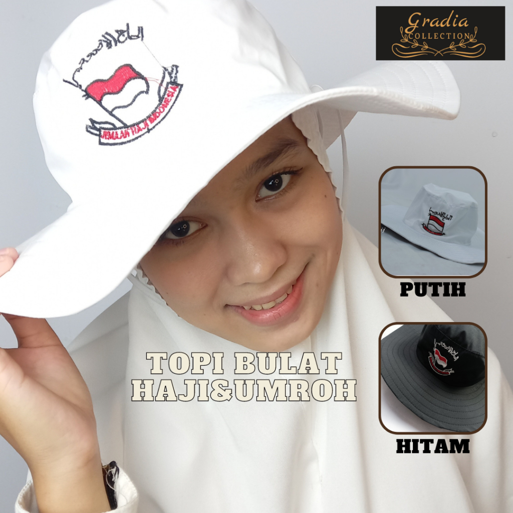 Topi Bundar Haji dan Umroh Pria Topi Untuk Haji dan Umroh Topi Gradia