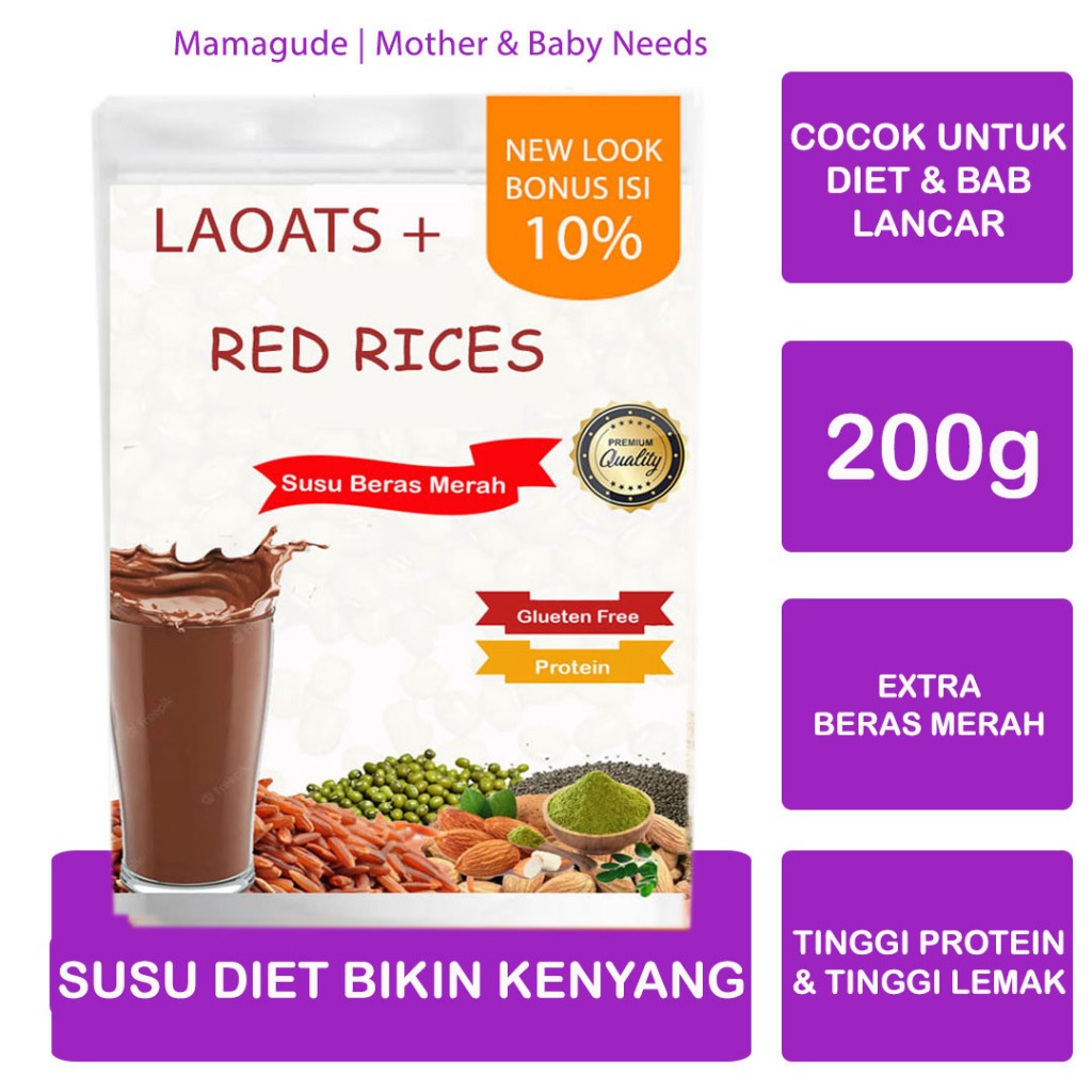 

Beras Merah Diet Milk Laoats (200g)