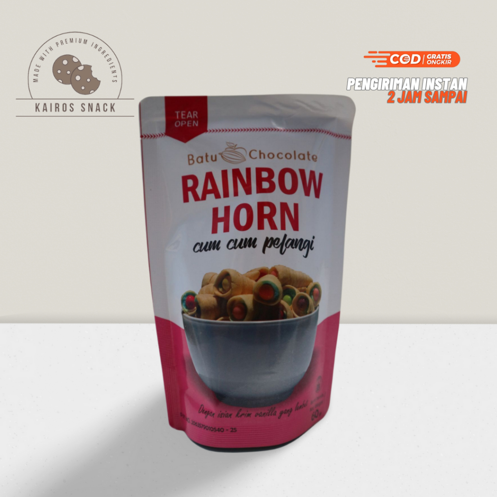 

CAMILAN COOKIES KUE KERING CUM CUM PELANGI APEL RAINBOW HORN APPLE HORN 60 GRAM SNACK OLEH OLEH KHAS MALANG BATU