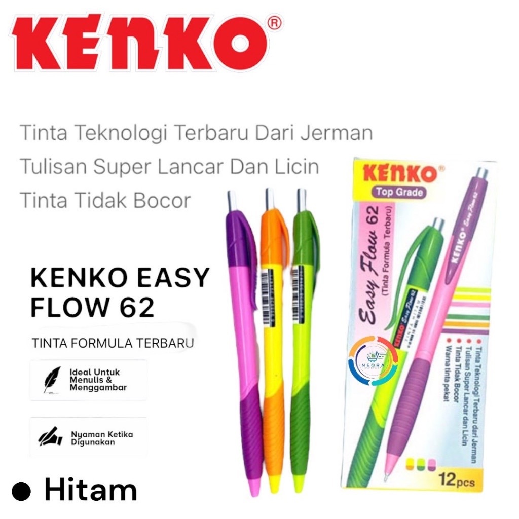 

Kenko Ballpen Easy Flow 62 ( Warna Hitam )