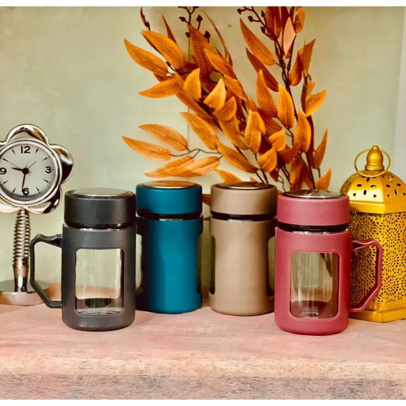 SOUVENIR MUG JAR GAGANG KACA GELAS JUS WATER KACA GELAS TUMLER   ESTETIK