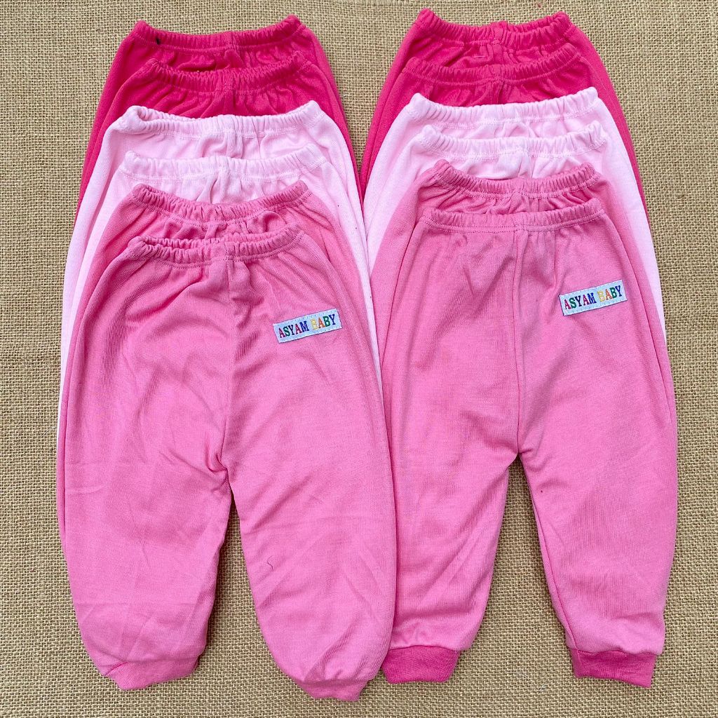 1 LUSIN (12PCS) CELANA PANJANG BAYI BARU LAHIR BAYI NEWBORN ASYAM BABY