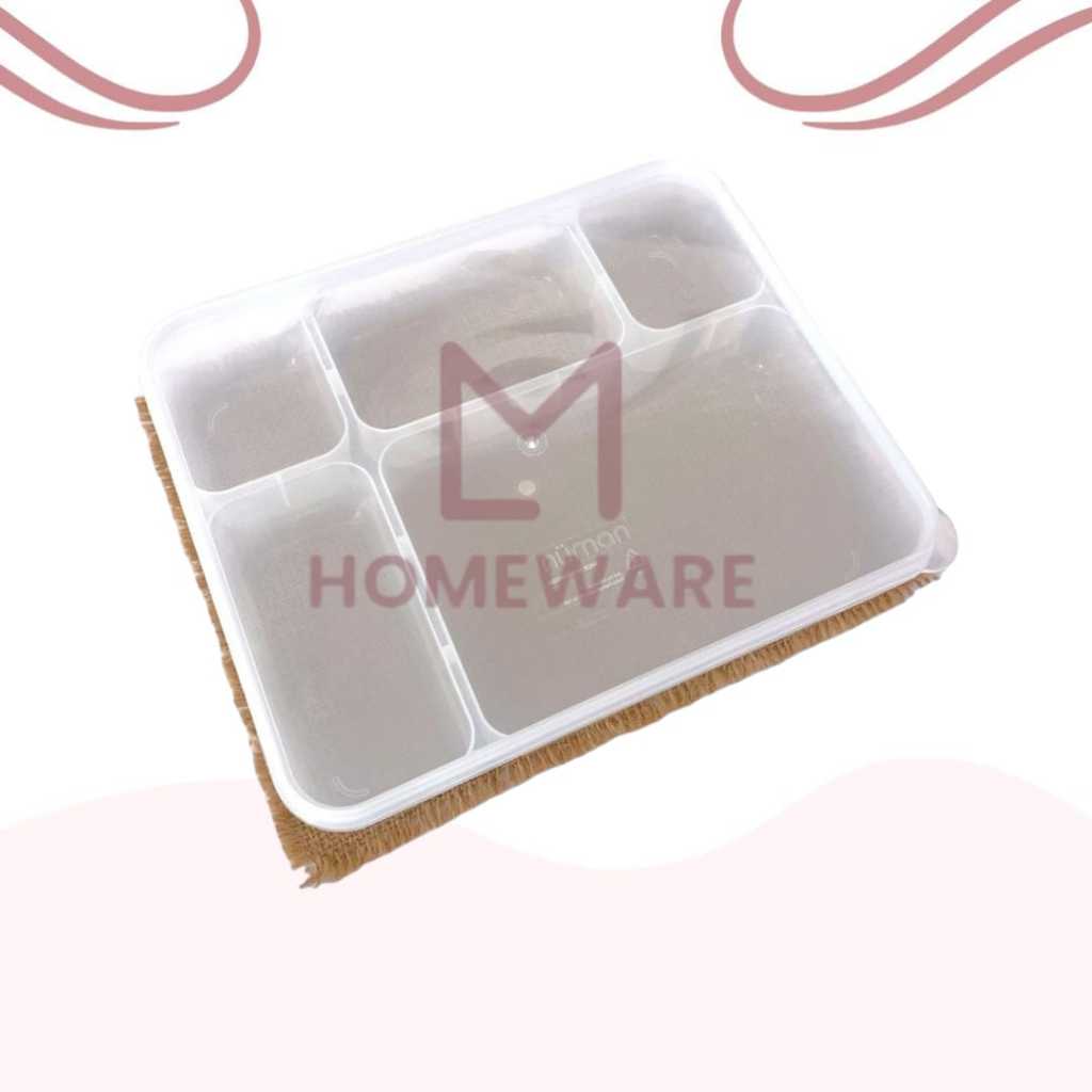 Multipurpose Box Numan 04-001 / Kotak Penyimpanan Serbaguna 4 Sekat / Kotak Plastik Transparan