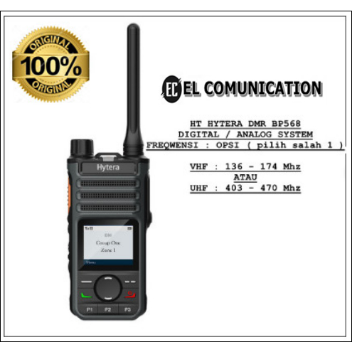 JUAL HT Hytera BP568 HT Digital Analog HYT BP-568 HYTERA BP 568 BP568 VHF ORIGINAL GARANSI RESMI