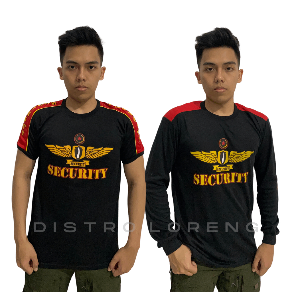 Kaos Security Satpam Lengan Pendek dan Panjang Paiving Warna Hitam dan Biru