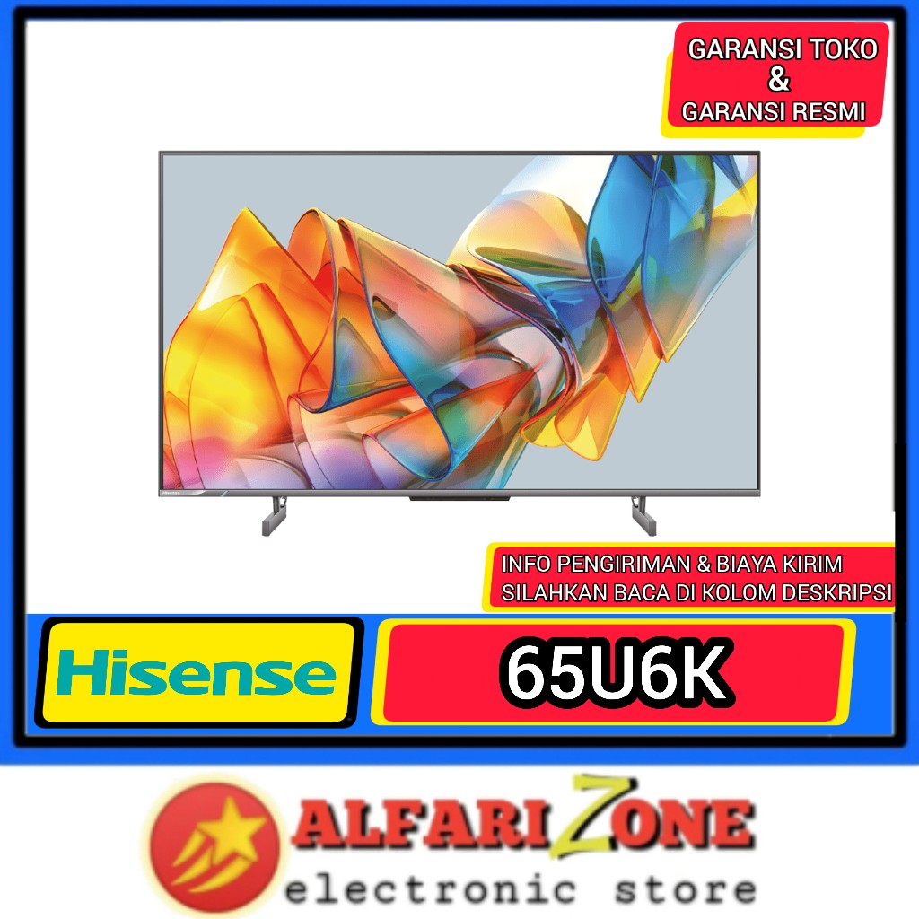 HISENSE 65U6K Google TV Hisense 65 inch 50U6K 4K ULED TV 65" Full aray