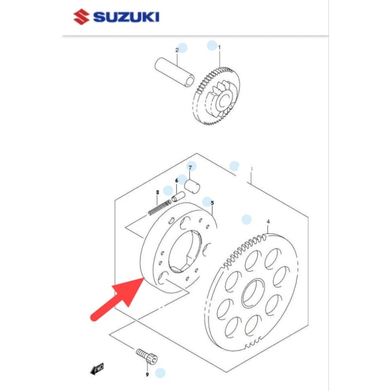 [12630-41H00-000]  One Way CLUTCH STARTER ONE WAY - SkyWave, SkyDrive