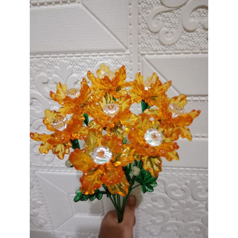 Bunga tangkai kristal akrilik