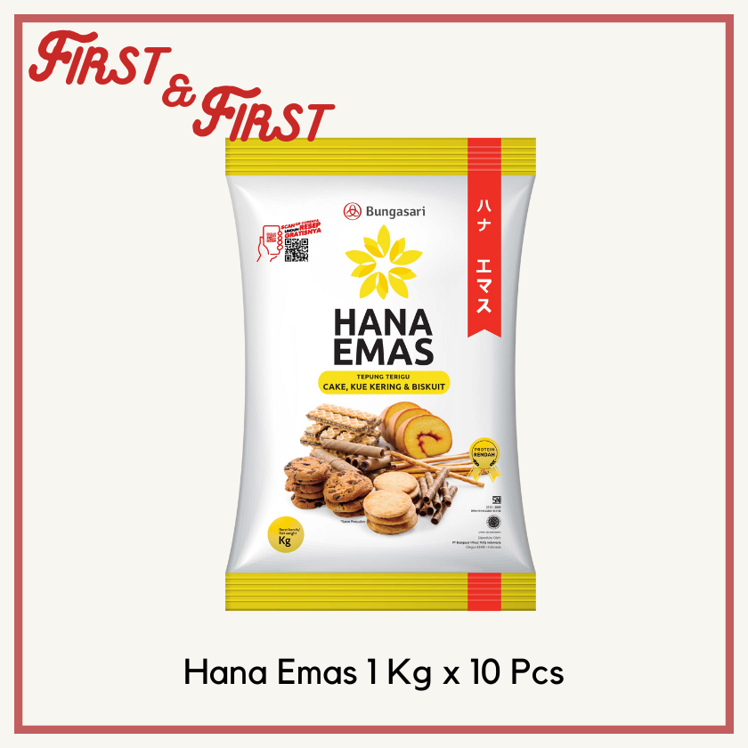 

[Grab/Gojek] Tepung Hana Emas 1 Kg x 10 Pcs