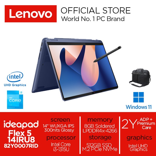 Lenovo IdeaPad Flex 5 14IRU8 7RID Core i3-1315U 8GB 512GB 14" W11+OHS