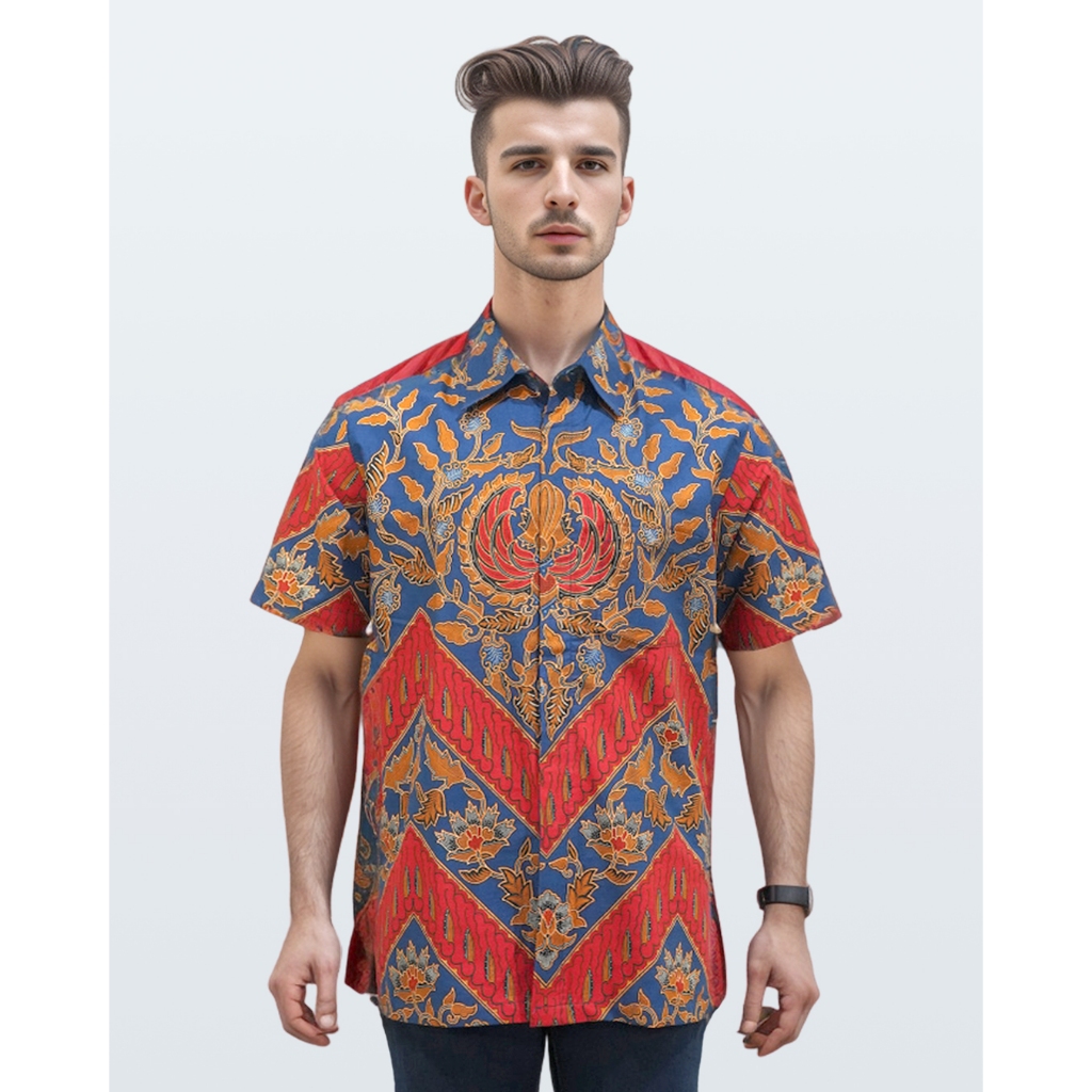 DANAR HADI - Kemeja Batik PE Lar Kencono - 5LRKN.78.1023 - Biru