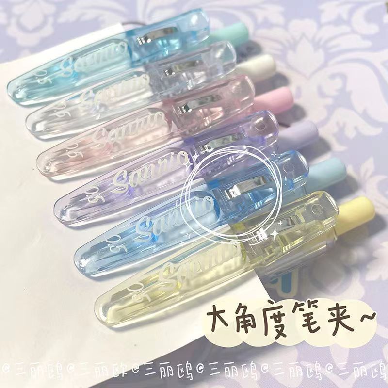 HS - PULPEN GEL MIKA MURAH 1 SET ISI 6BH TINTA HITAM KARAKTER SANRIO CINNAMOROL 0.5MM TINTA HITAM | 